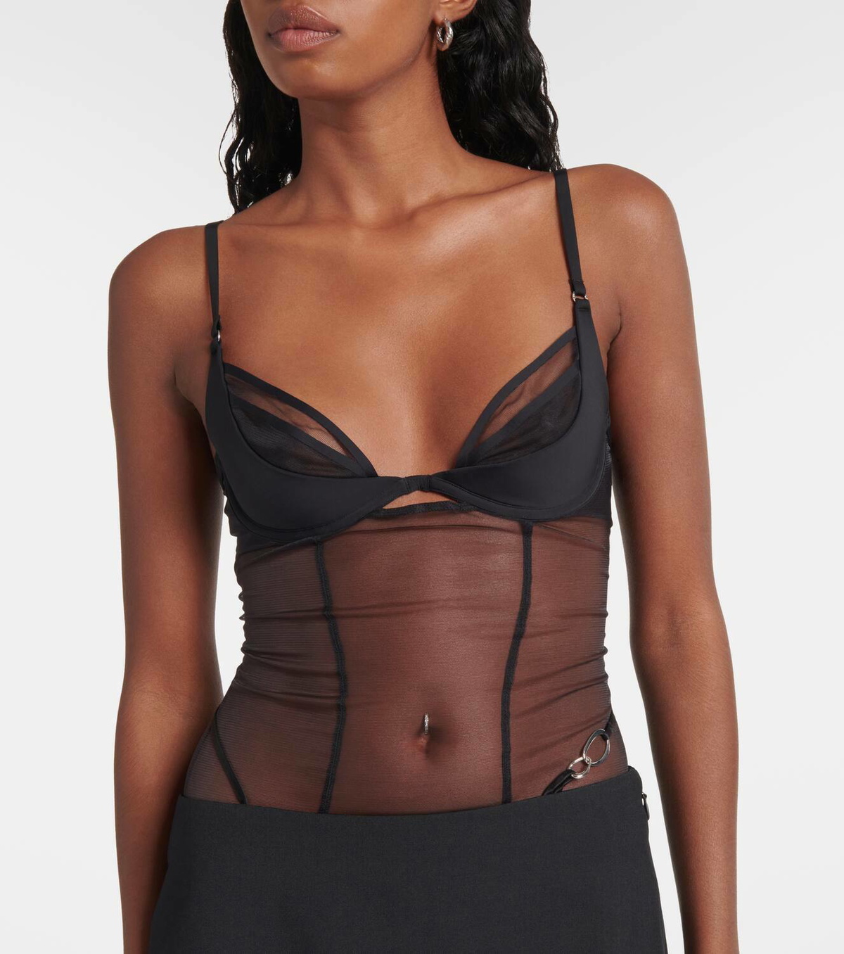 Nensi Dojaka x Calvin Klein tulle bodysuit Nensi Dojaka