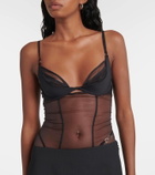 Nensi Dojaka x Calvin Klein tulle bodysuit