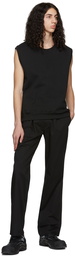 GR10K Black Polyester Trousers