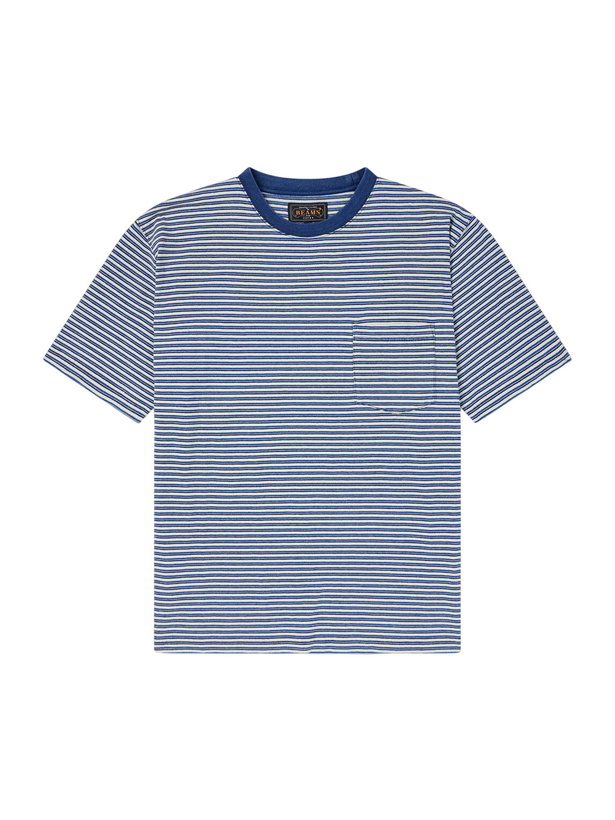 Photo: Beams Plus - Striped Cotton-Jersey T-Shirt - Blue