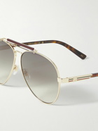 Gucci Eyewear - Aviator-Style Gold-Tone and Acetate Sunglasses