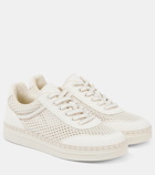 Jimmy Choo Rimini nubuck-trimmed sneakers