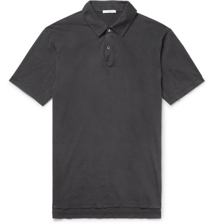 Photo: James Perse - Slim-Fit Supima Cotton-Jersey Polo Shirt - Men - Dark gray