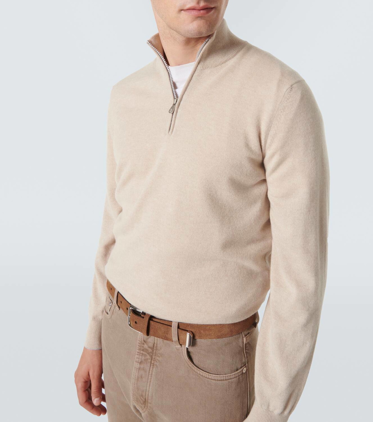 【関税込み】BRUNELLO CUCINELLI Half-zip sweater BRUNELLO CUCINELLI cashmere half-zip jumper navy | BRAUN Hamburg