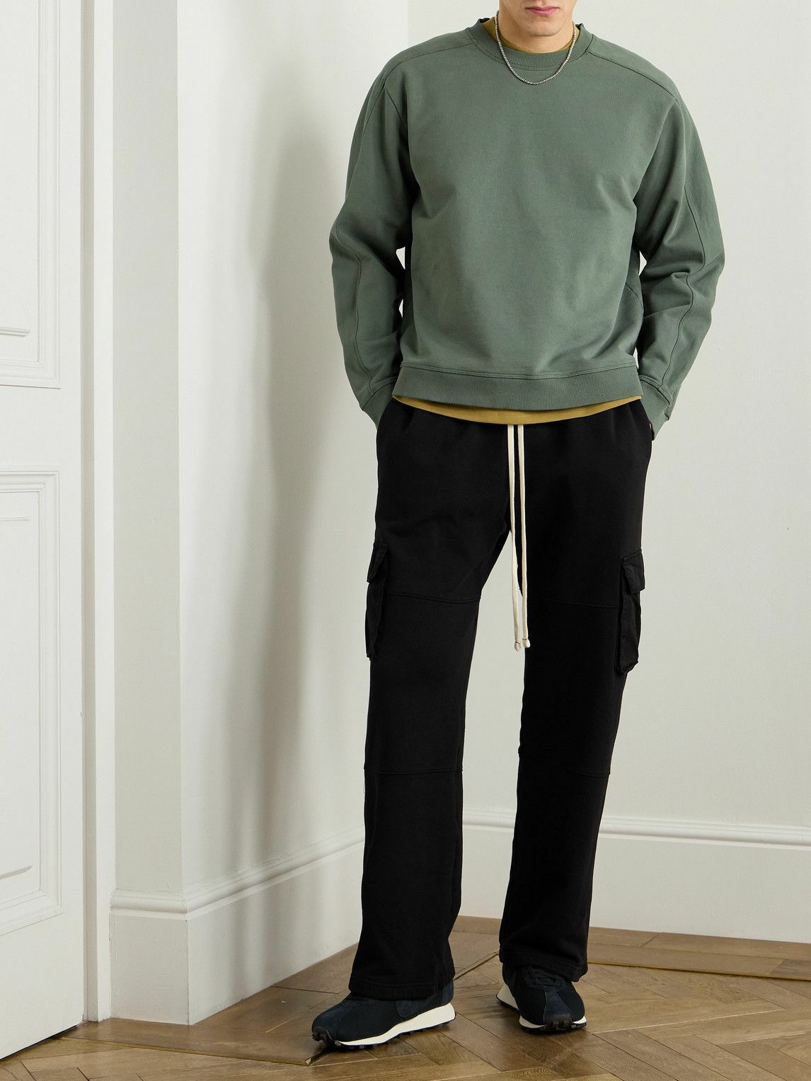 Folk - Prism Garment-Dyed Cotton-Jersey Sweatshirt - Green