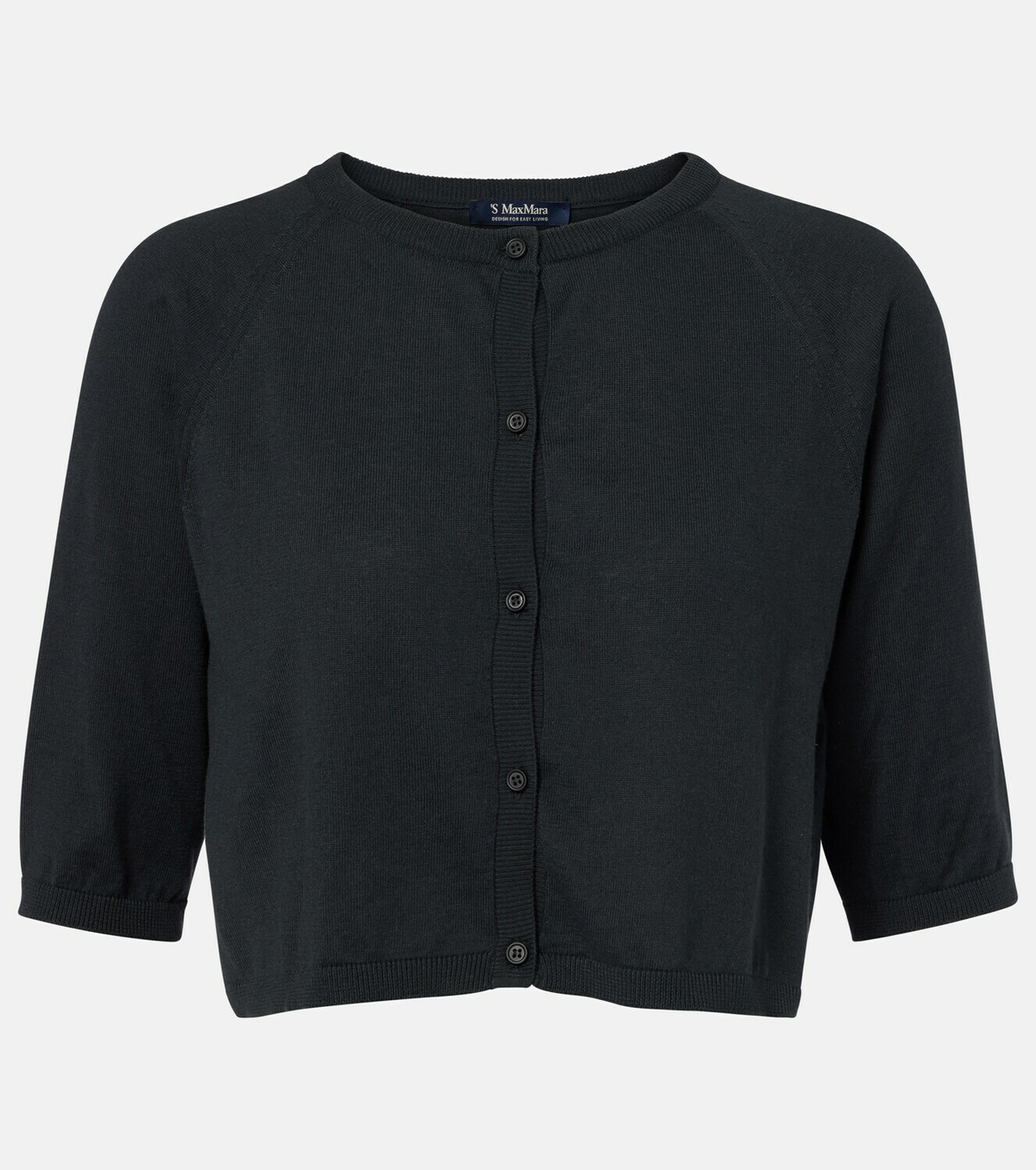 'S Max Mara Cropped cotton, silk and cashmere cardigan
