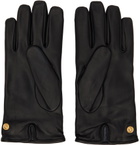 TOM FORD Black Press-Stud Leather Gloves