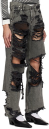 VAQUERA Gray Distressed Jeans