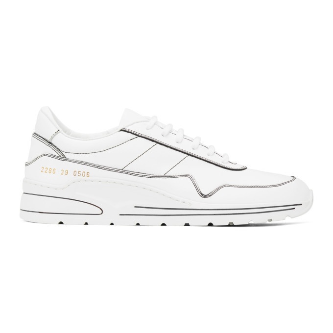 Photo: Common Projects White Cross Trainer Contrast Sneakers