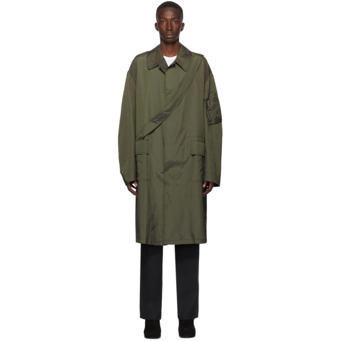 Photo: Random Identities Green Punched Trench Coat