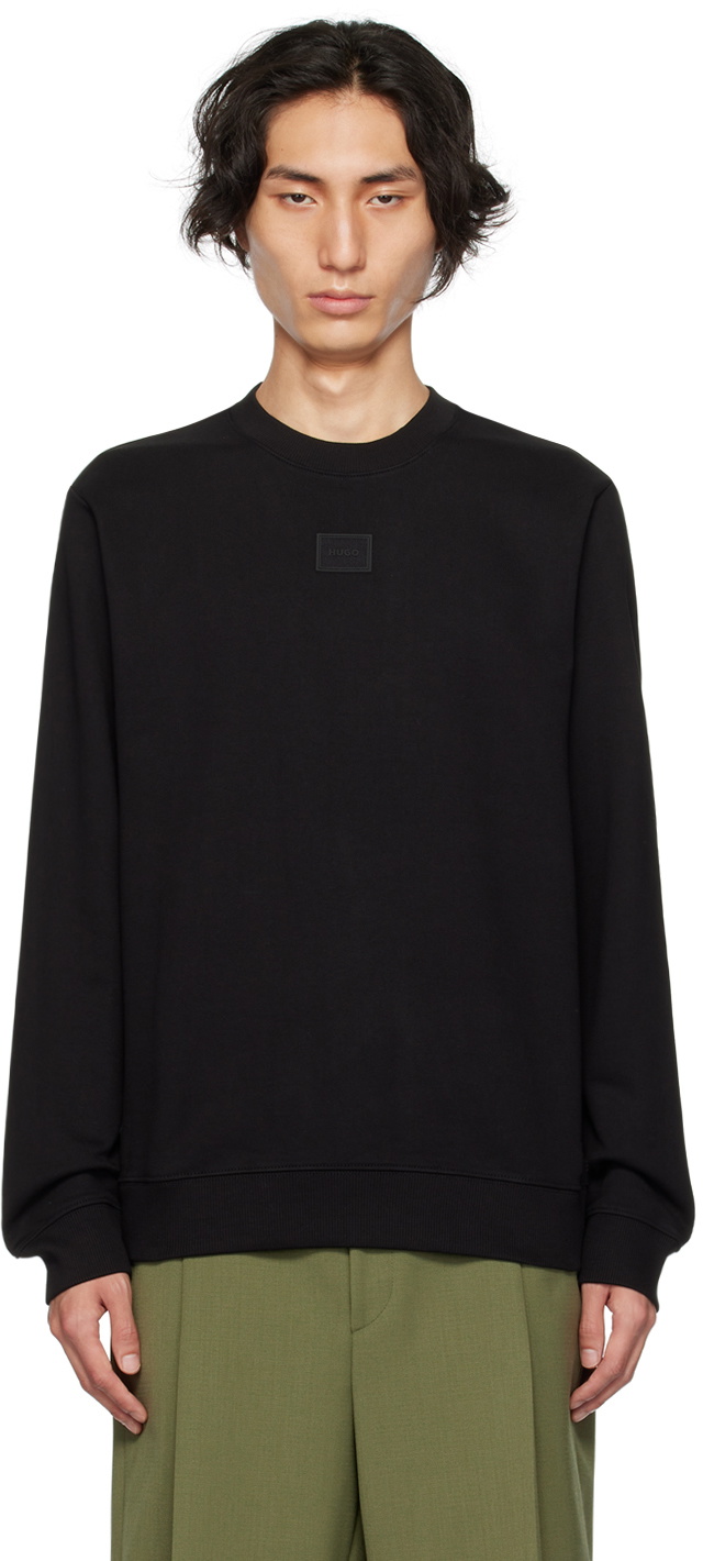 Hugo Black Patch Sweatshirt Hugo Boss