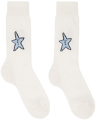 Sky High Farm Workwear Three-Pack White Graphic Socks
