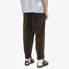 Beams Plus Men's 2 Pleat Corduroy Pant in Dark Brown