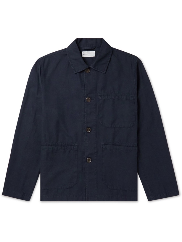 Photo: Universal Works - Cotton and Linen-Blend Gabardine Chore Jacket - Blue