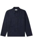 Universal Works - Cotton and Linen-Blend Gabardine Chore Jacket - Blue