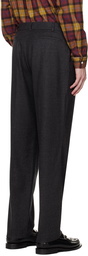 De Bonne Facture Gray One Pleat Trousers