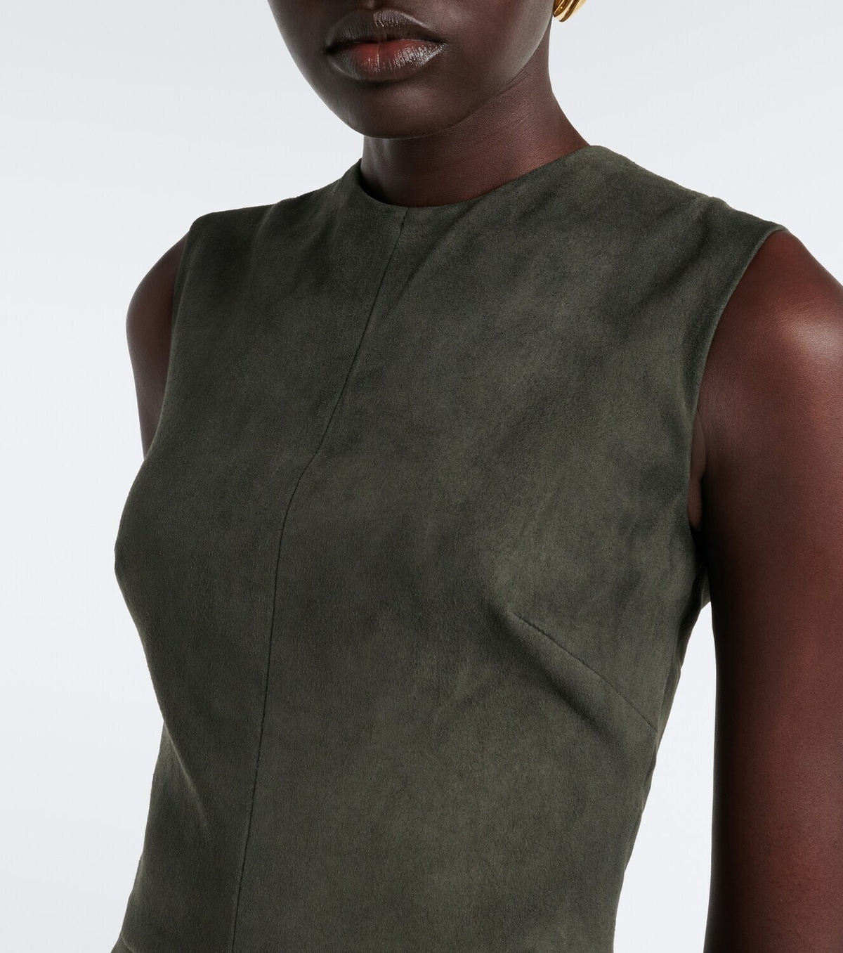 Stouls Evita suede midi dress
