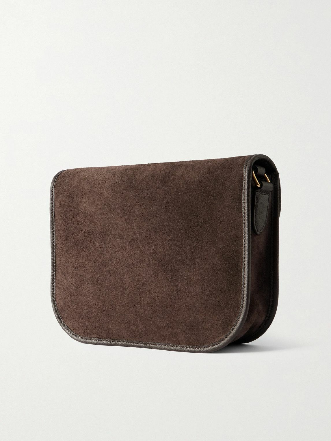 Valentino Garavani - Antibes Full-Grain Leather-Trimmed Suede Messenger Bag