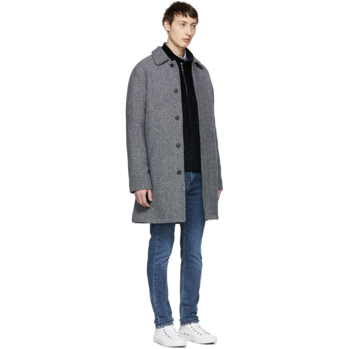 Apc shop herringbone coat