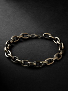AS29 - Bold Link Blackened Gold Bracelet