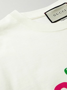 GUCCI - Logo-Print Cotton-Jersey T-Shirt - Neutrals