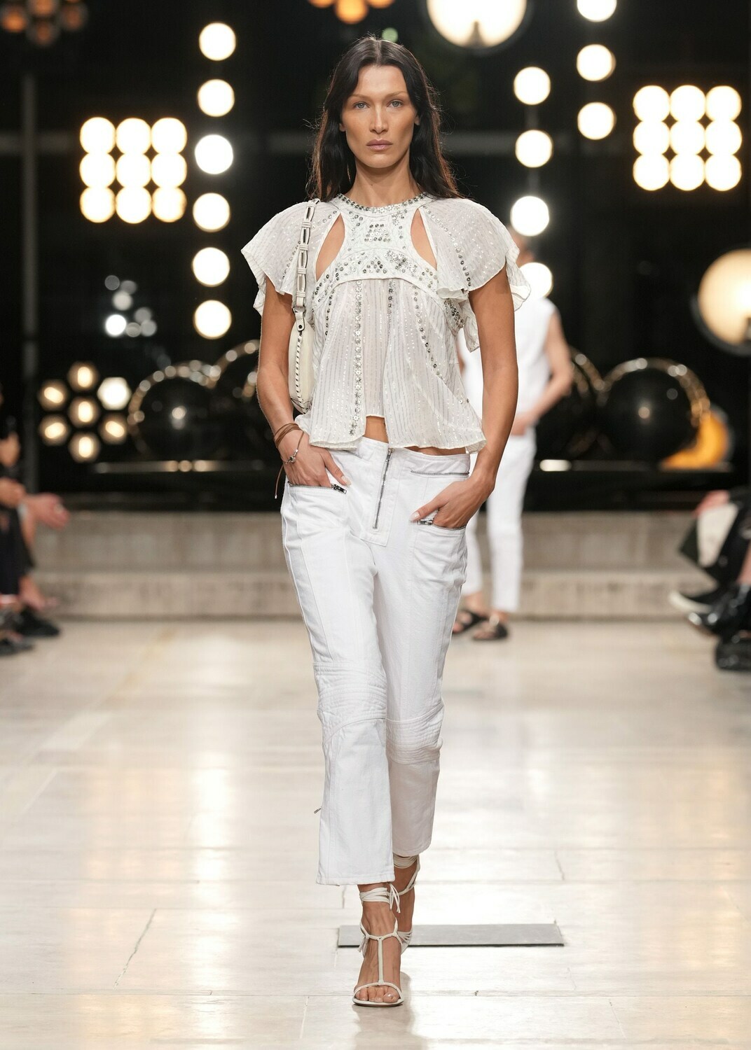 Isabel Marant Orna embroidered chiffon top