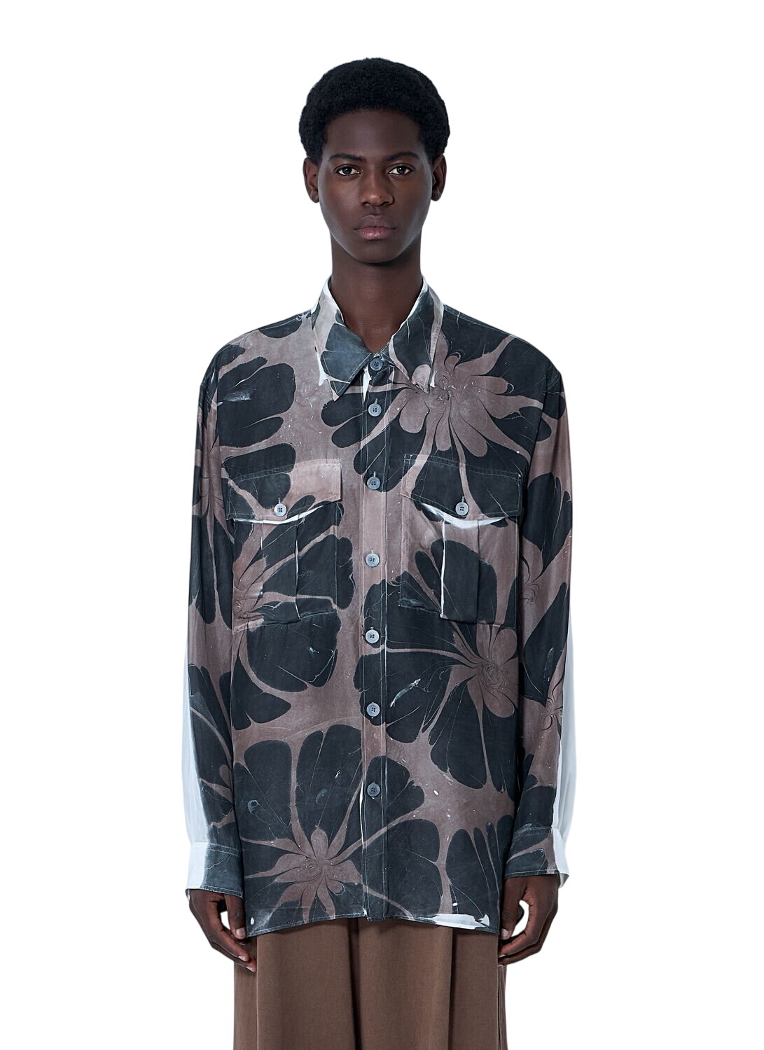 Dries Van Noten Blue Verner Panton Edition Sequin Carlton Shirt