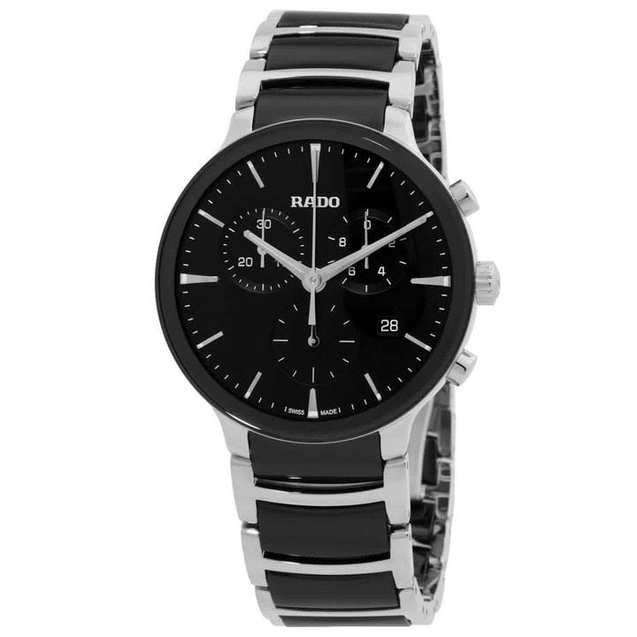 Photo: Rado Centrix Chronograph Quartz Black Dial Mens Watch R30210152