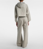 Jean Paul Gaultier Cropped embossed logo cotton hoodie