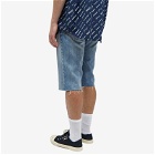 Balenciaga Men's Slim Denim Shorts in Eco Blue