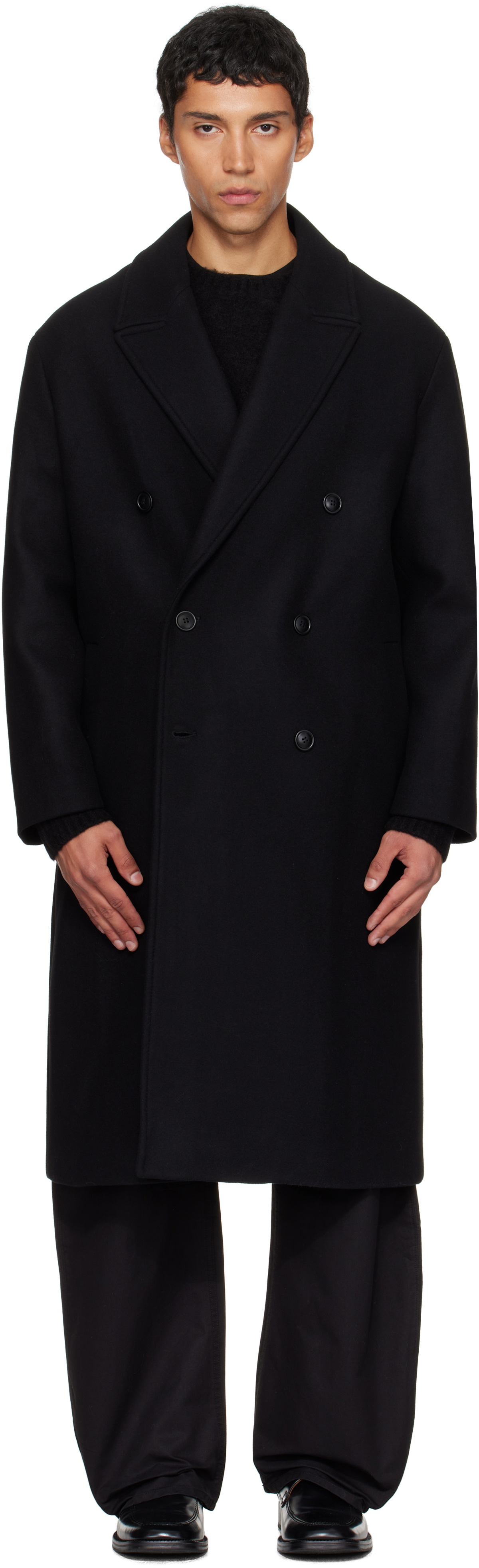 COOR Black MTR Over-Fit Double Long Coat COOR