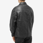 Represent Men's Leather Overshirt in Black