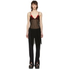 Yang Li Black Mesh Long Tank Top