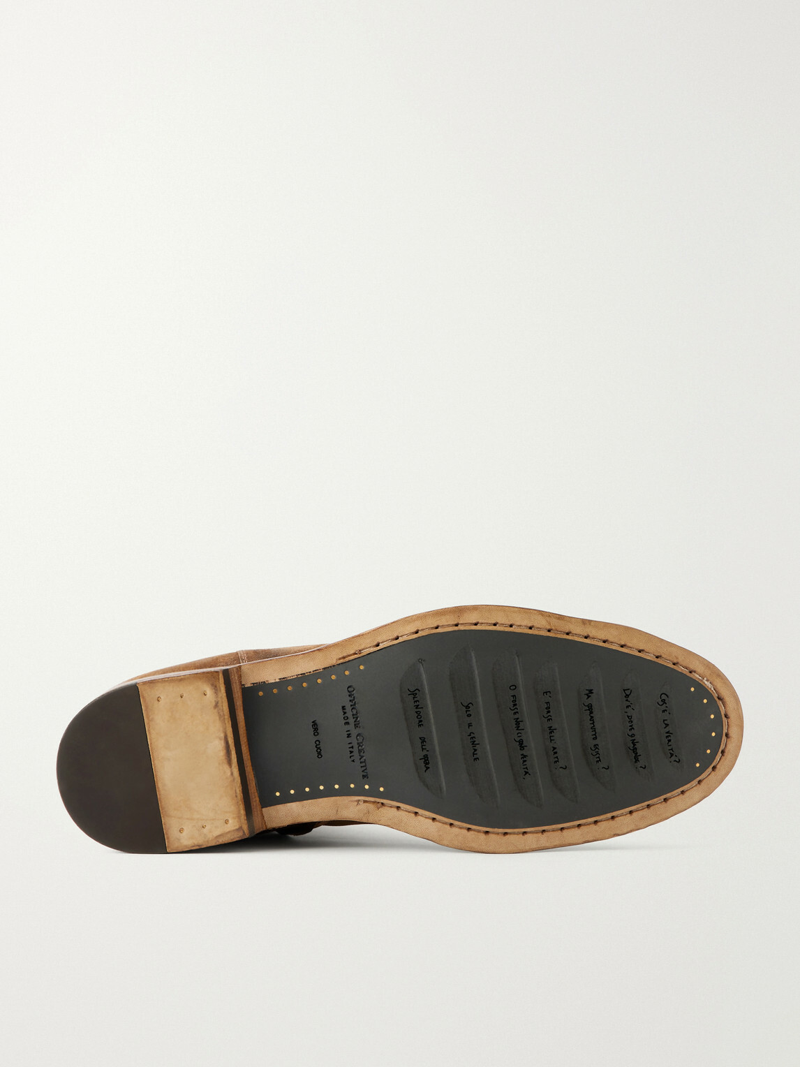 Officine Creative - Waxed-Suede Biker Boots - Brown
