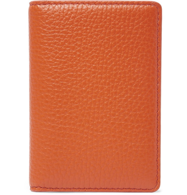 Photo: Maison Margiela - Full-Grain Leather Bifold Cardholder - Orange
