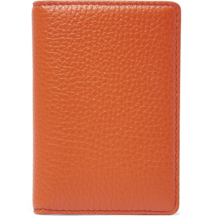 Photo: Maison Margiela - Full-Grain Leather Bifold Cardholder - Orange