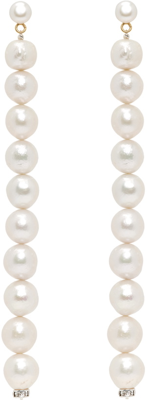 Photo: Magda Butrym White Pearl Drop Earrings