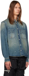 Rhude Indigo Faded Denim Shirt