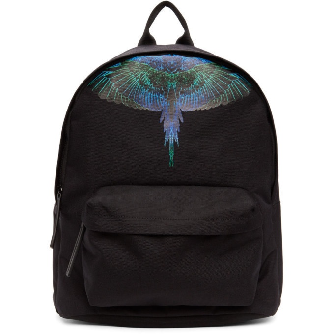 Photo: Marcelo Burlon County of Milan Black and Blue Neon Wings Backpack
