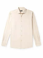 Zegna - Garment-Dyed Silk Shirt - Neutrals