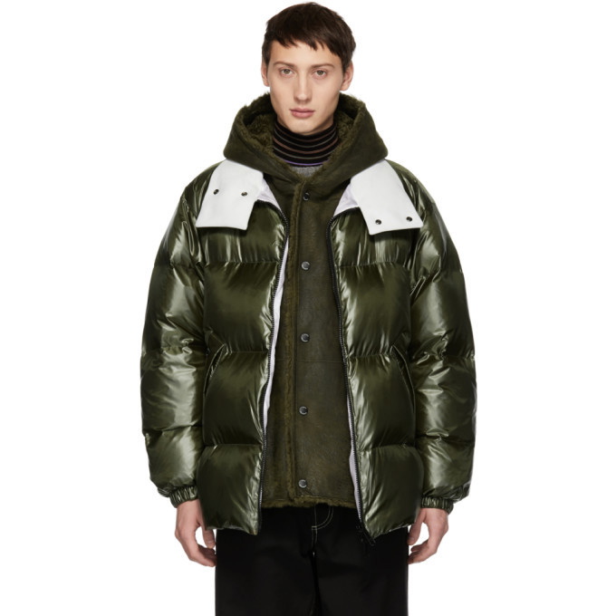 Photo: Yves Salomon Green Down Merino Shearling Coat