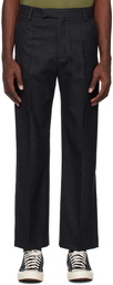 Palmes Black Pinstripe Trousers