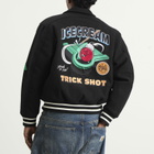 ICECREAM Men's Trick Shot Collared Varsity Jacket in Black