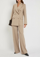 Joseph Valery Double-breasted Stretch-wool Blazer Cream