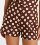 Faithfull Lila polka-dot linen shorts