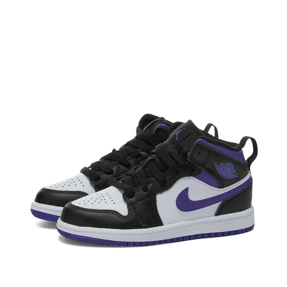 Air Jordan 1 Mid BP Sneakers in Black/Dark Iris Nike Jordan Brand