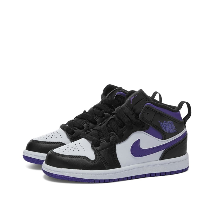 Photo: Air Jordan 1 Mid BP Sneakers in Black/Dark Iris