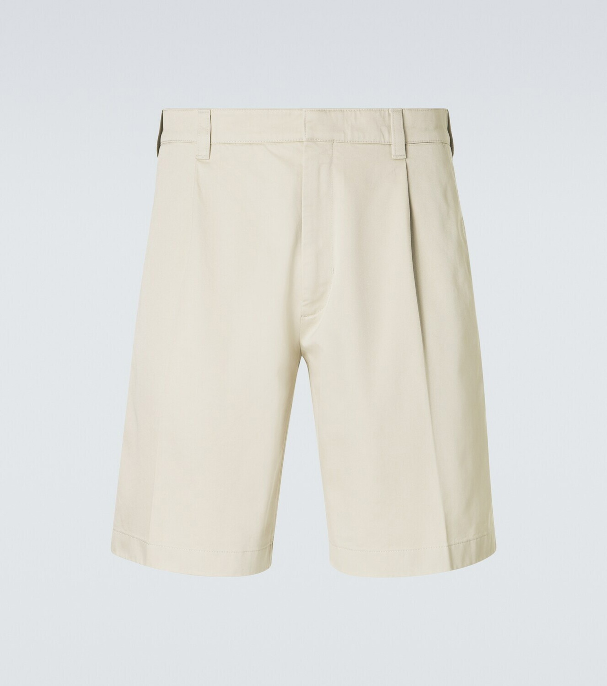 Prada Pleated cotton Bermuda shorts