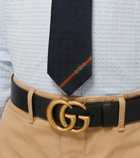 Gucci - Double G and Horsebit jacquard silk tie