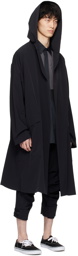 FUMITO GANRYU Black Tech Robe Coat